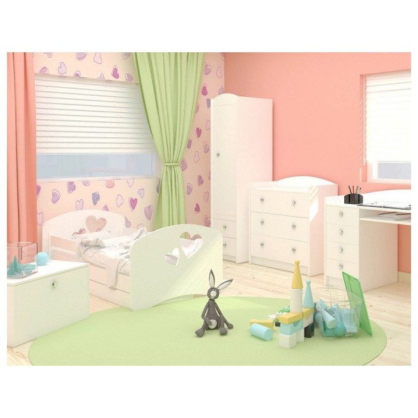 Postelja s predalom Happy Design Srca